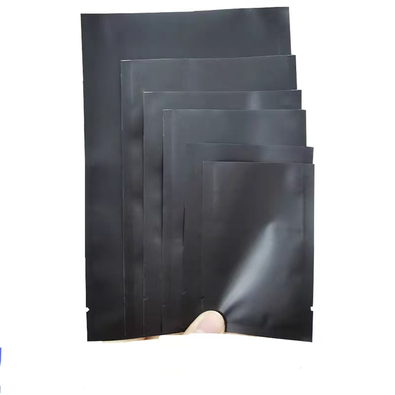 Food Storage Long Term - 200 PCS Matte สีดําเปิดด้านบนอลูมิเนียมฟอยล์อาหารชาแพคเกจถุงสูญญากาศผงกาแฟขนมขบเคี้ยวระยะยาว Mylar กระเป๋า
