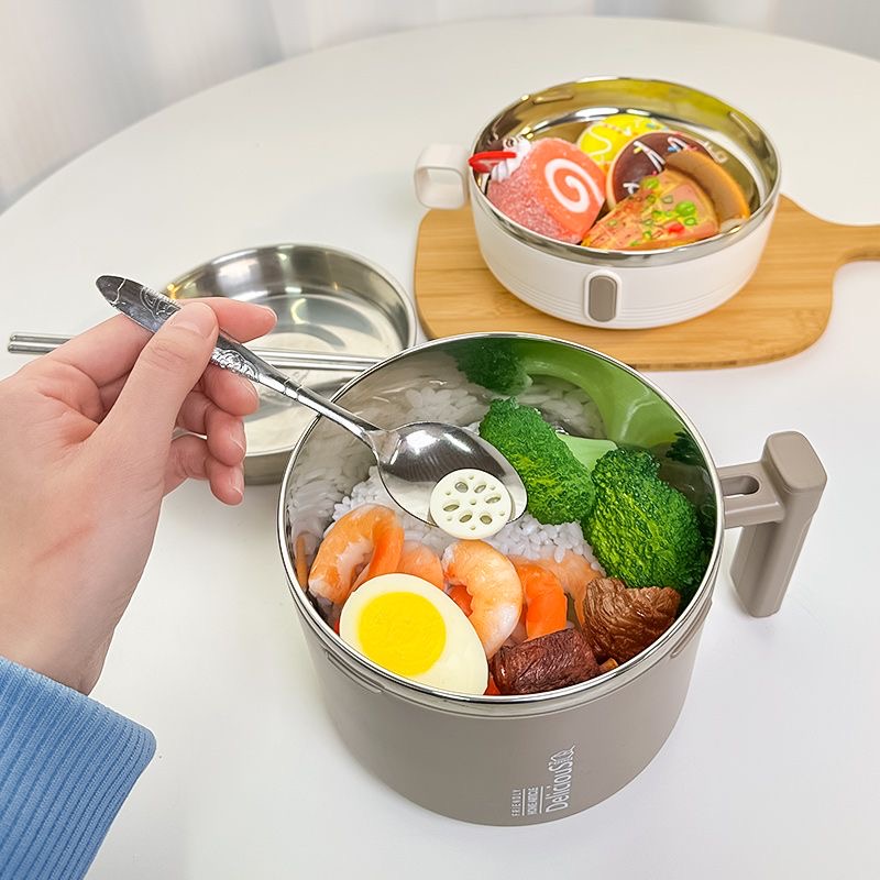 Food Storage Long Term - คุณภาพสูง PP 304 สแตนเลสกล่องอาหารกลางวันความร้อน,ระยะยาวฉนวนกันความร้อนกล่อง Bento, สํานักงานโรงเรียนภาชนะเก็บอาหาร,1