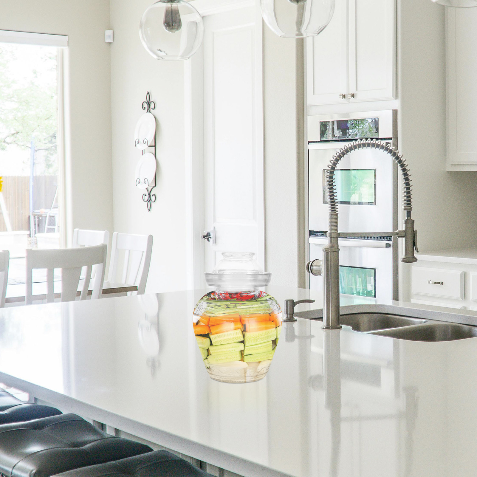 Food Storage Long Term - ขวดแก้วสำหรับเก็บผักดอง ทนทาน เกรดอาหาร ทนความร้อน ปิดผนึกอย่างดี เก็บรักษาอาหารแห้งให้สดใหม่ได้ในระยะยาว
