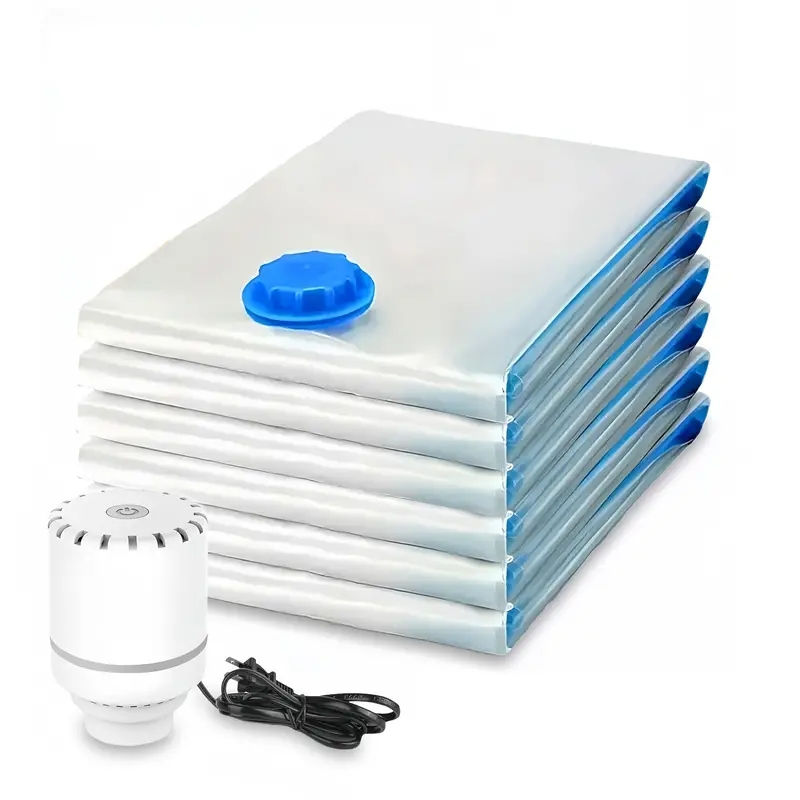 Food Storage Vacuum Bags - ปั๊มลมไฟฟ้าสำหรับถุงสูญญากาศ, ปั๊มสูญญากาศสำหรับเดินทาง, เครื่องซีลสูญญากาศขนาดเล็ก, ประหยัดพื้นที่สำหรับอาหาร, อุปกรณ์จัดเก็บอาหาร