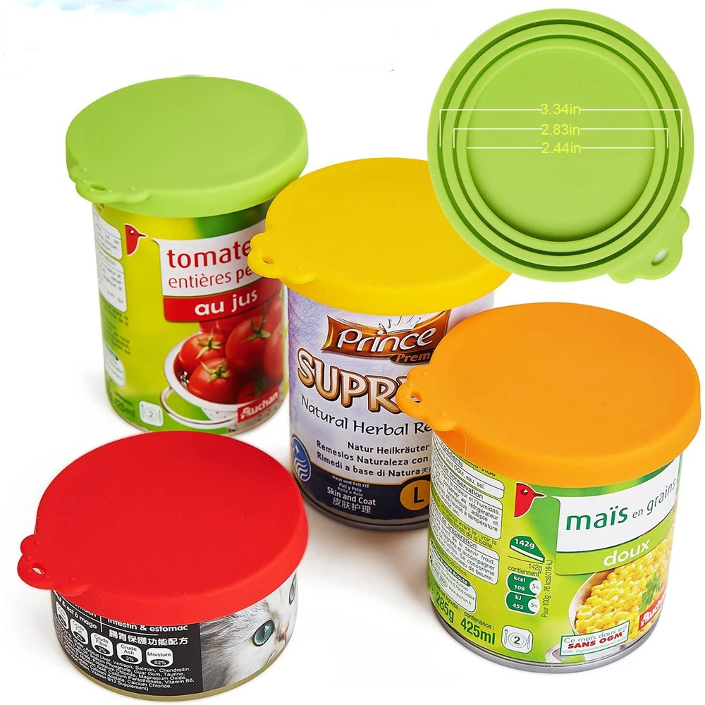 Food Storage Hot Box - 3 In 1 ที่เก็บอาหารแบบใช้ซ้ําได้เก็บดีบุกฝาครอบกระป๋องหมวกสัตว์เลี้ยงกล่องซิลิโคนฝาปิดร้อน KITCHEN Supply
