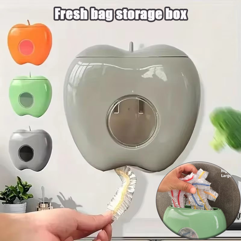 Food Storage Cupboard - กล่องเก็บถุงใส่อาหารแบบใส 1 ชิ้น ป้องกันฝุ่น ดึงออกได้ สำหรับตู้เย็นและตู้เก็บของ