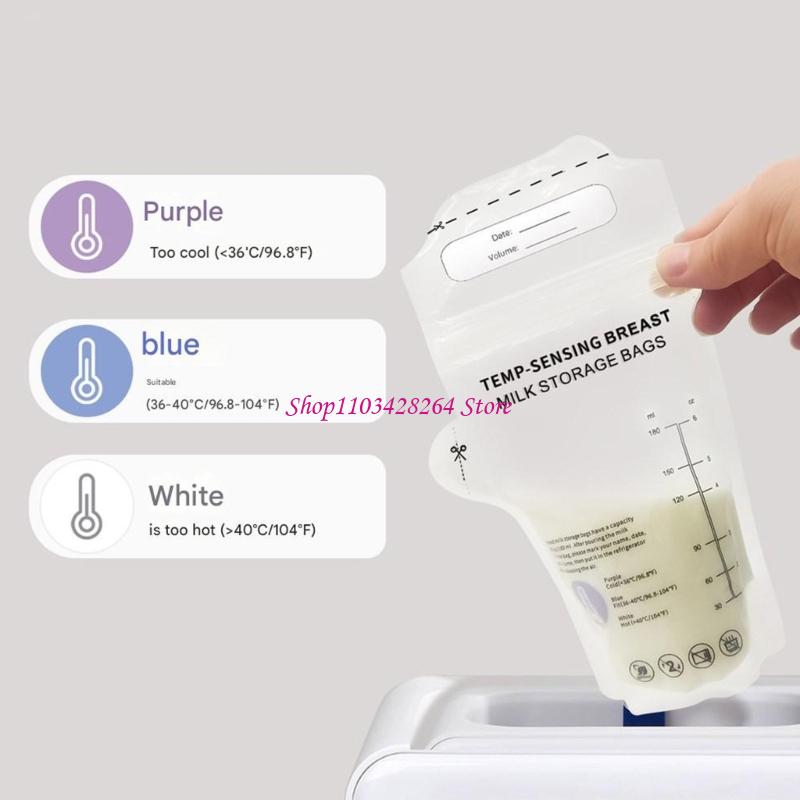 Food Storage Moms - ถุงเก็บน้ำนมแม่แบบใช้แล้วทิ้ง 30 ชิ้นออกแบบป้องกันการรั่วความจุ 180 มล