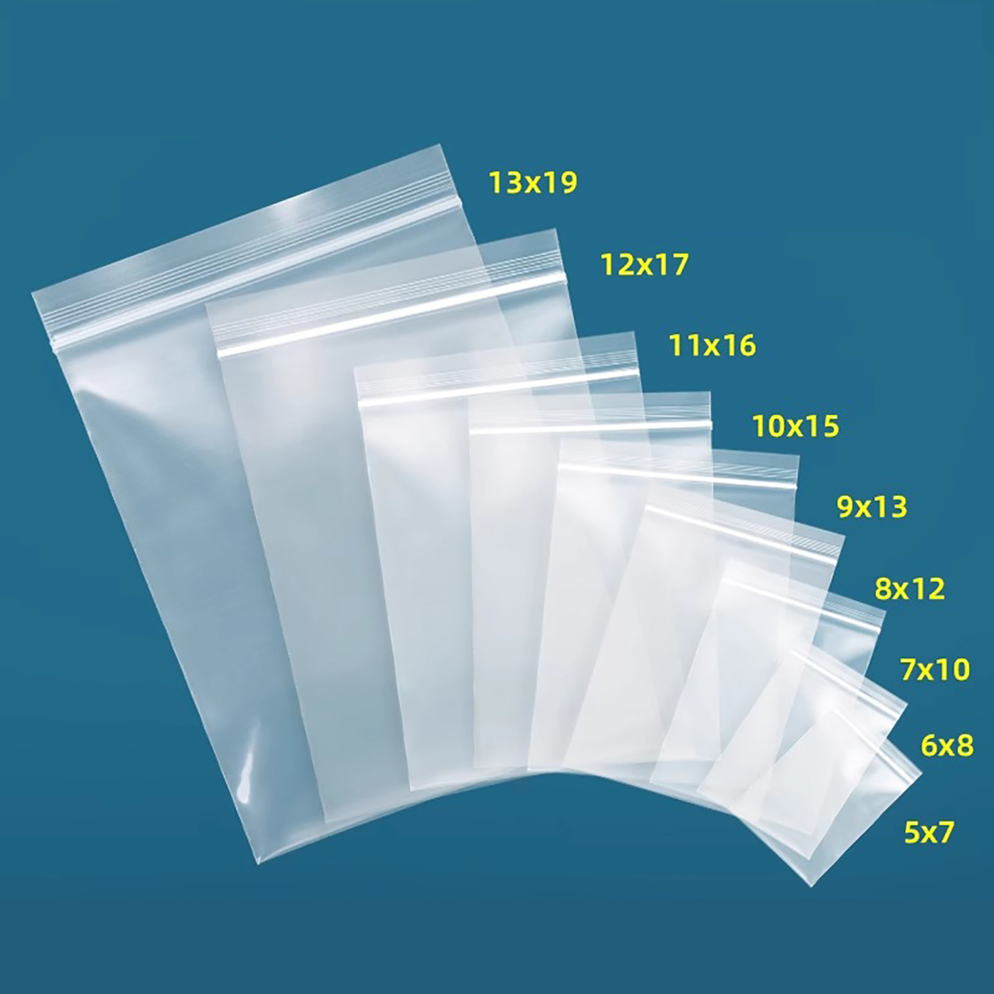 Food Storage Long Term - ถุงซิป PE เกรดอาหารแบบปิดผนึกได้ ขอบสีขาว ถุงหนา 0.2