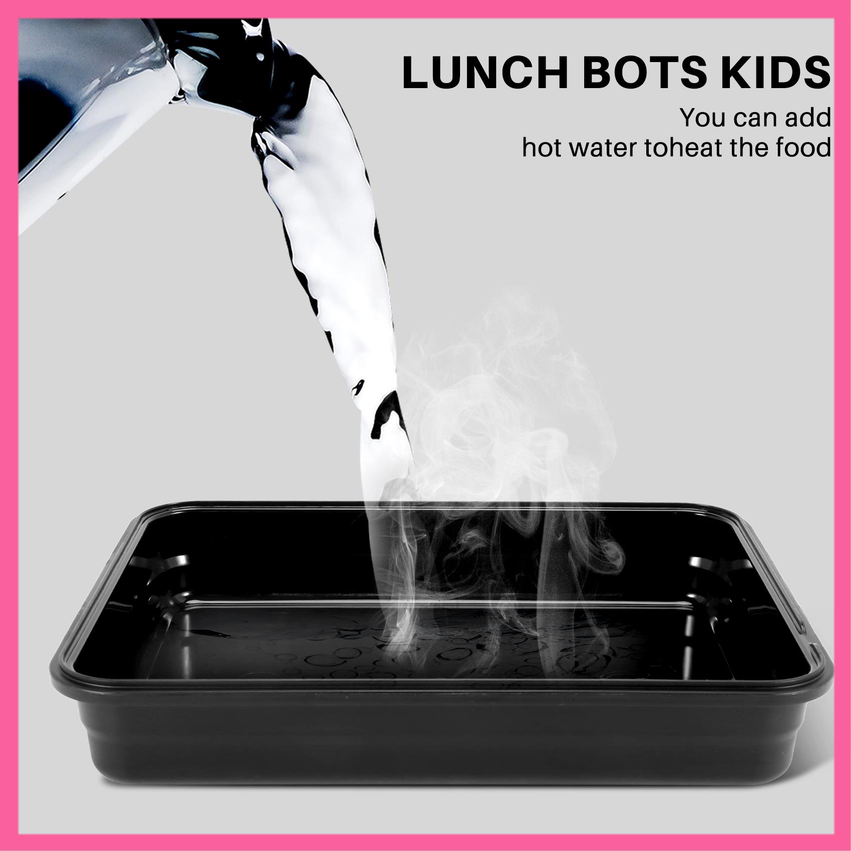 Food Storage Hot Box - ร้อน-อาหารกลางวันกล่อง Bento ฉนวนสแตนเลสสตีลสแควร์ภาชนะเก็บอาหาร LeakProof พร้อมช่องปิดผนึกสําหรับชายหญิงทํางาน