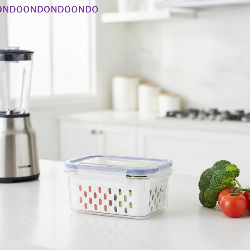 Food Storage Set Glass - ชุดภาชนะพลาสติกกันรั่วพร้อมฝาปิด หลายขนาด ซ้อนกันได้ สำหรับจัดเก็บอาหารในตู้เย็น
