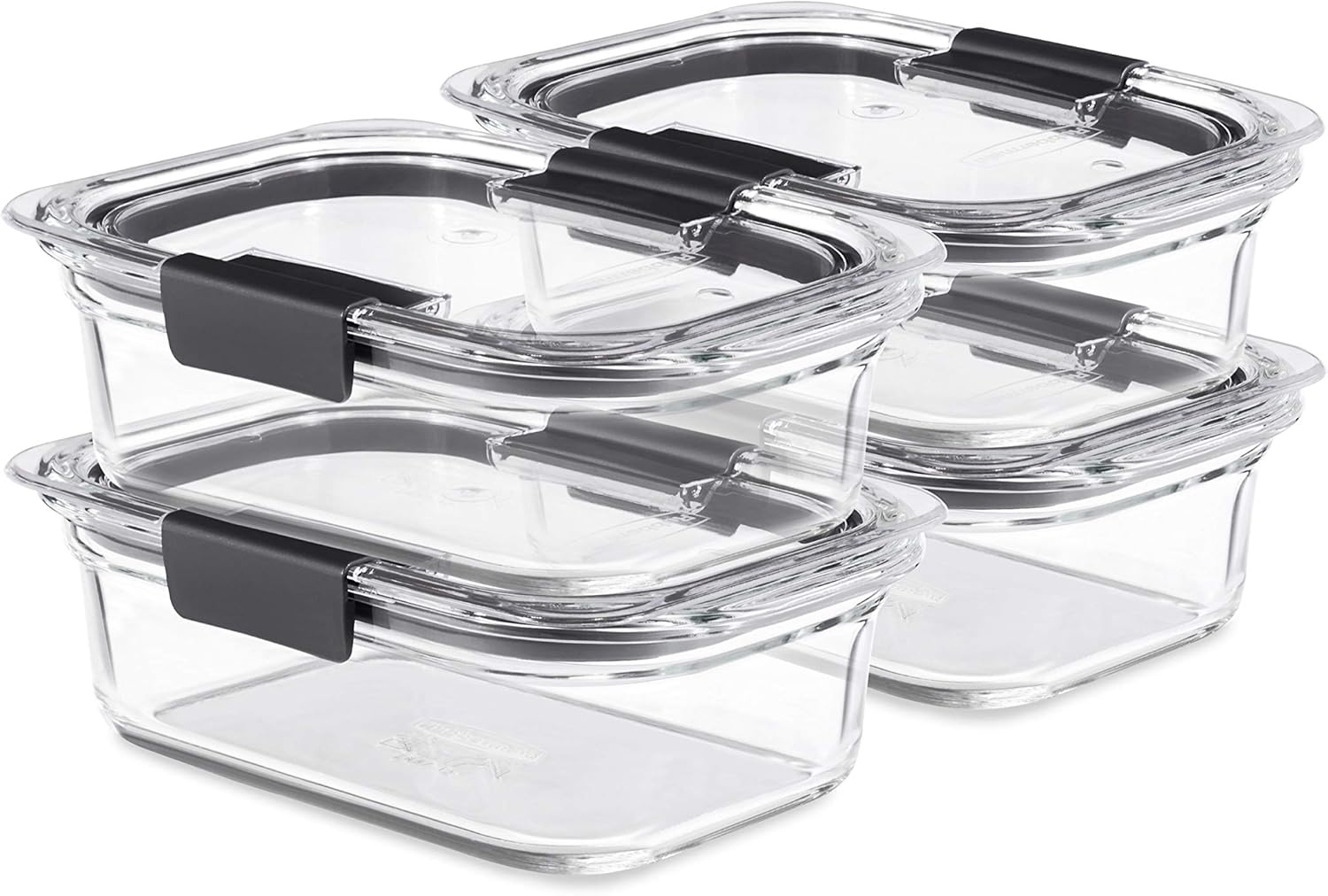 Food Storage Set Glass - กล่องเก็บอาหารแก้วบริลเลียนซ์ ขนาด 3.2 ถ้วย ชุด 4