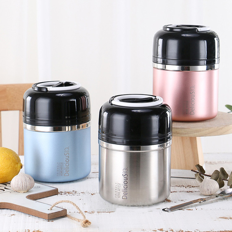 Food Storage Long Term - สแตนเลสอาหารกลางวันเก็บอุณหภูมิกล่องข้าวกลางวันฉนวนกันความร้อนระยะยาวกล่องเบนโตะสำนักงานโรงเรียนกล่องเก็บสินค้าอาหาร