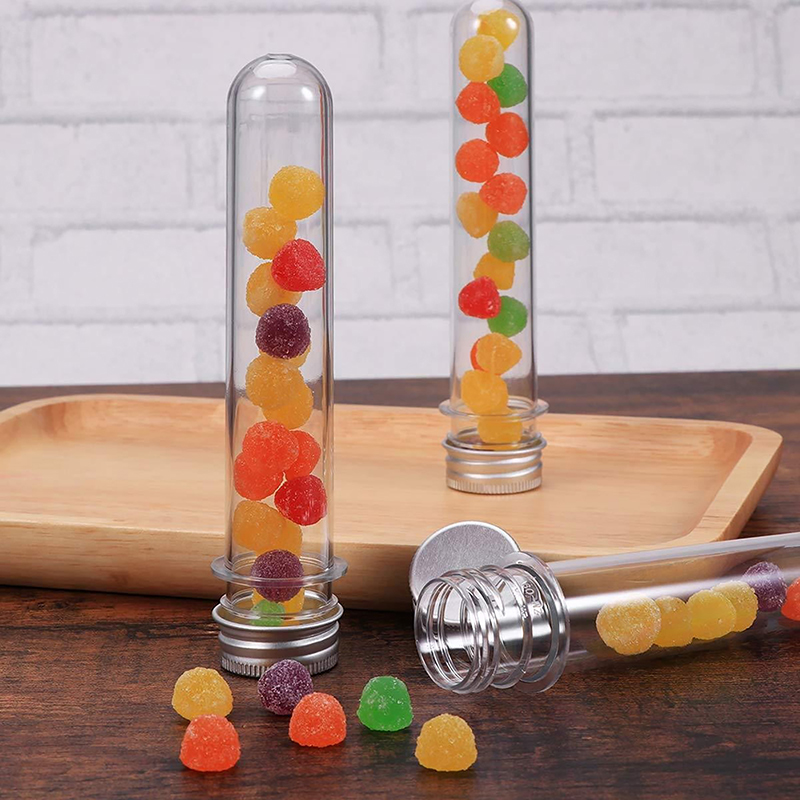 Food Storage Youtube - หลอดทดลองพลาสติกใส 1/5 ชิ้น กล่องใส่ขนมงานแต่งงาน งานวันเกิด กล่องบรรจุภัณฑ์ขนม