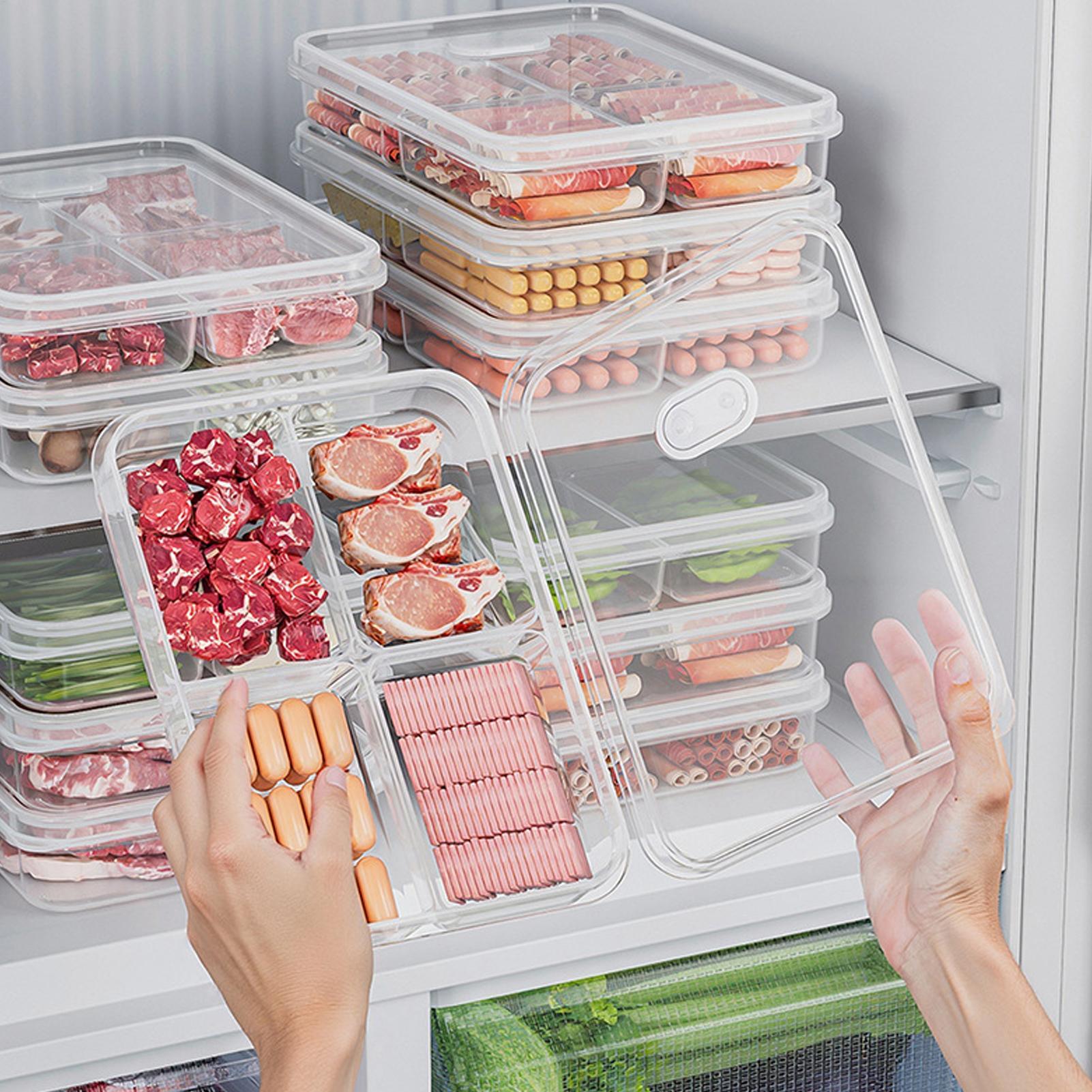 Food Storage Cupboard - กล่องเก็บของในตู้เย็น 1 ชิ้น กล่องเก็บเนื้อสัตว์และผักเพื่อรักษาความสด กล่องเก็บอาหารโปร่งใส กล่องจัดระเบียบในครัว