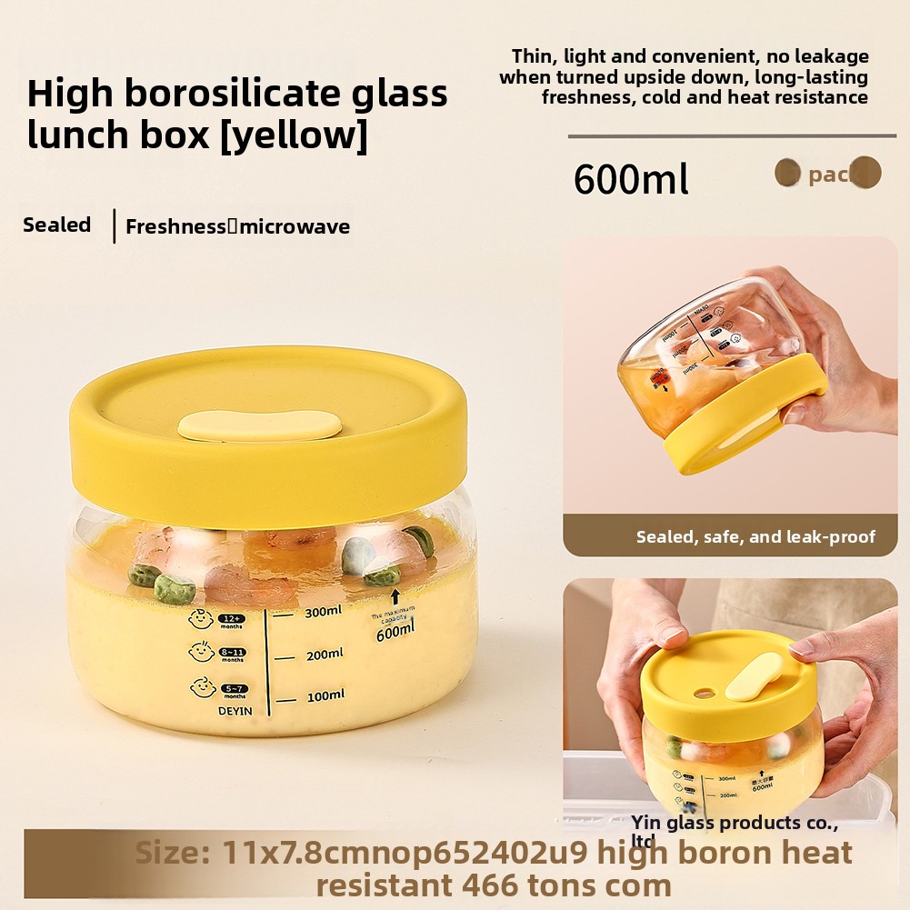 Food Storage Oven Safe - ภาชนะเก็บอาหารแก้ว Airtight Leakproof ชามอาหารกล่องอาหารกลางวัน Bento เตาอบไมโครเวฟเครื่องล้างจานปลอดภัยบรรจุอาหารกลางวัน