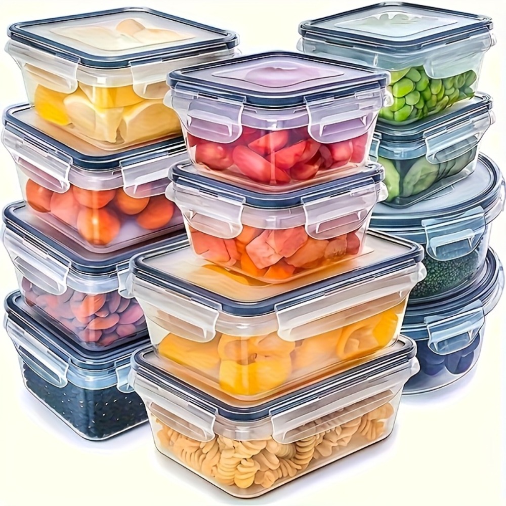 Food Storage Microwave Safe - กล่องเก็บอาหารสุญญากาศพร้อมฝาปิด 1 ชิ้น, กล่องอาหารกลางวันกันรั่ว, กล่องเตรียมอาหารสำหรับไมโครเวฟและจัดเก็บในตู้เย็น