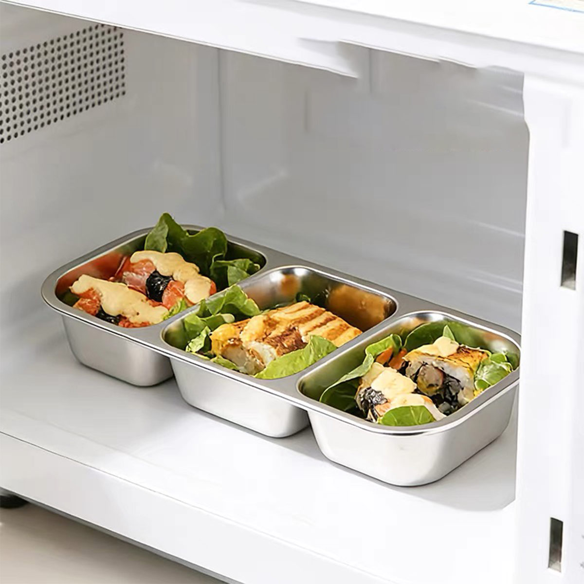 ภาชนะเก็บอาหารสแตนเลสพร้อมฝาปิ - Food Storage Cupboard บทวิจารณ์และราคา