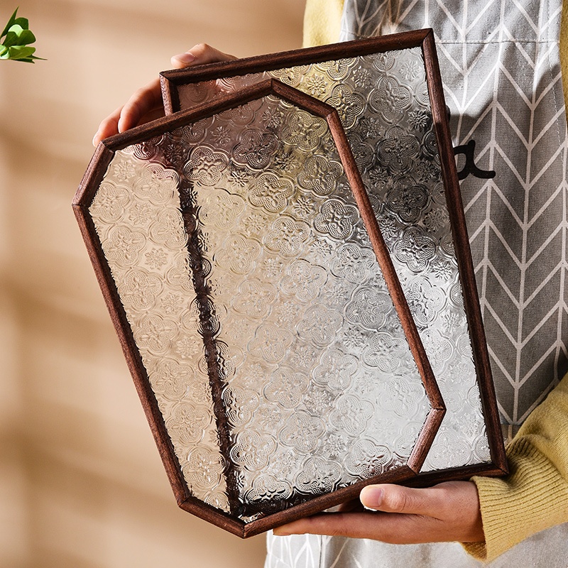 ถาดเก็บชุดชาทรงสี่เหลี่ยมผืนผ้ - Food Storage Set Glass บทวิจารณ์และราคา