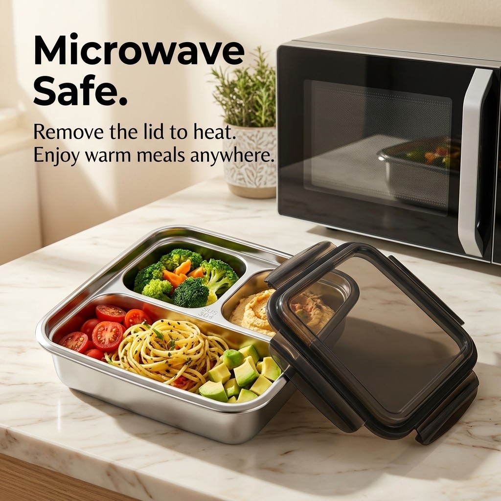 กล่องอาหารกลางวันความจุขนาดใหญ - Food Storage Microwave Safe บทวิจารณ์และราคา