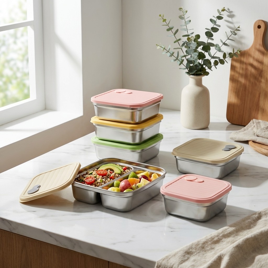 ภาชนะเก็บผักผลไม้แบบวางซ้อนกัน - Food Storage Microwave Safe บทวิจารณ์และราคา