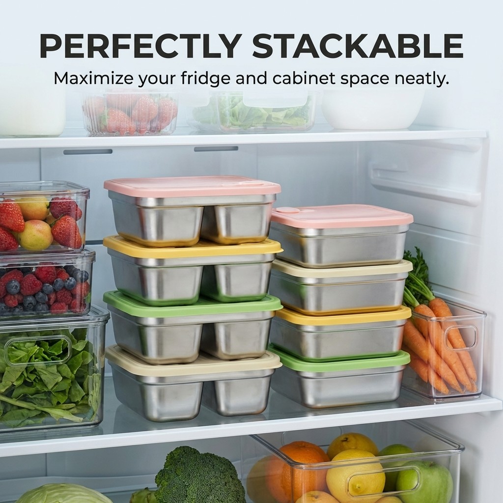 ภาชนะเก็บผักผลไม้แบบวางซ้อนกัน - Food Storage Microwave Safe บทวิจารณ์และราคา