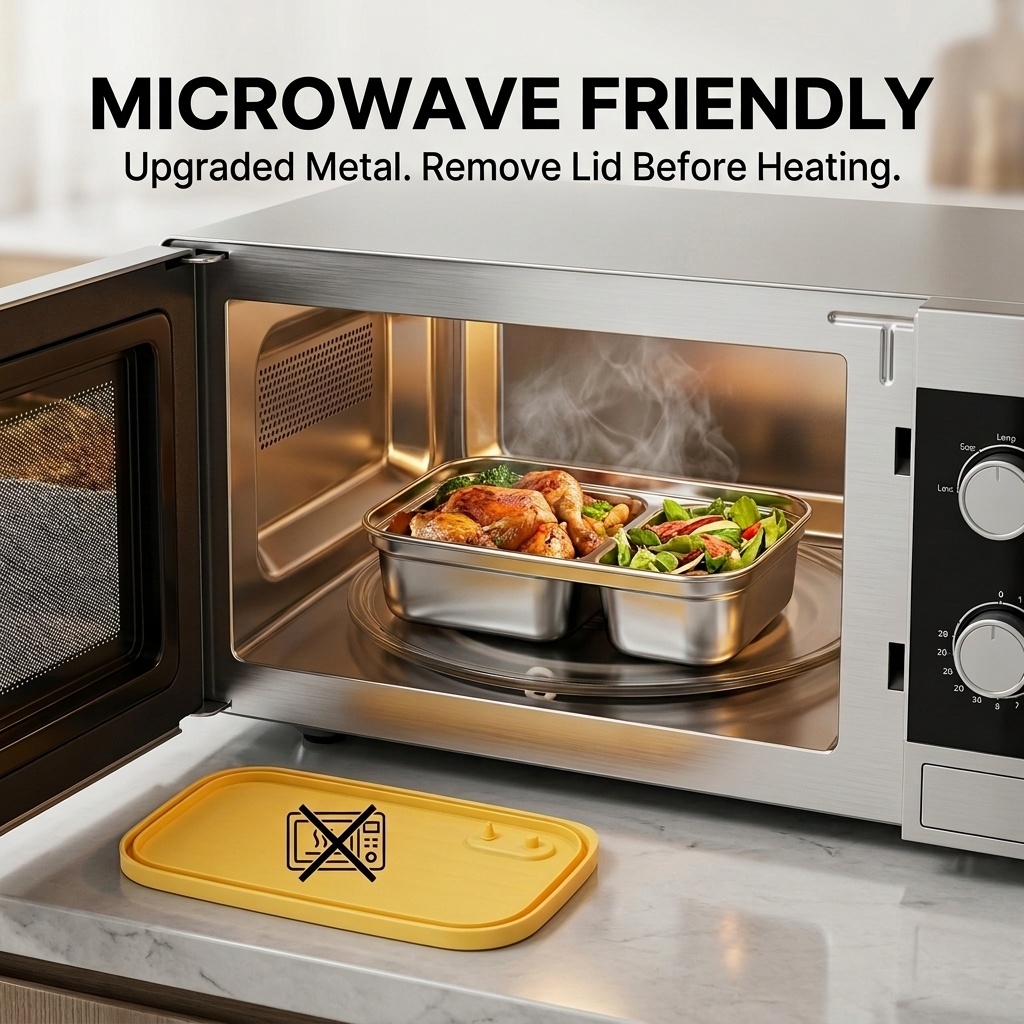 กล่องอาหารกลางวันสแตนเลส 304 ส - Food Storage Microwave Safe บทวิจารณ์และราคา