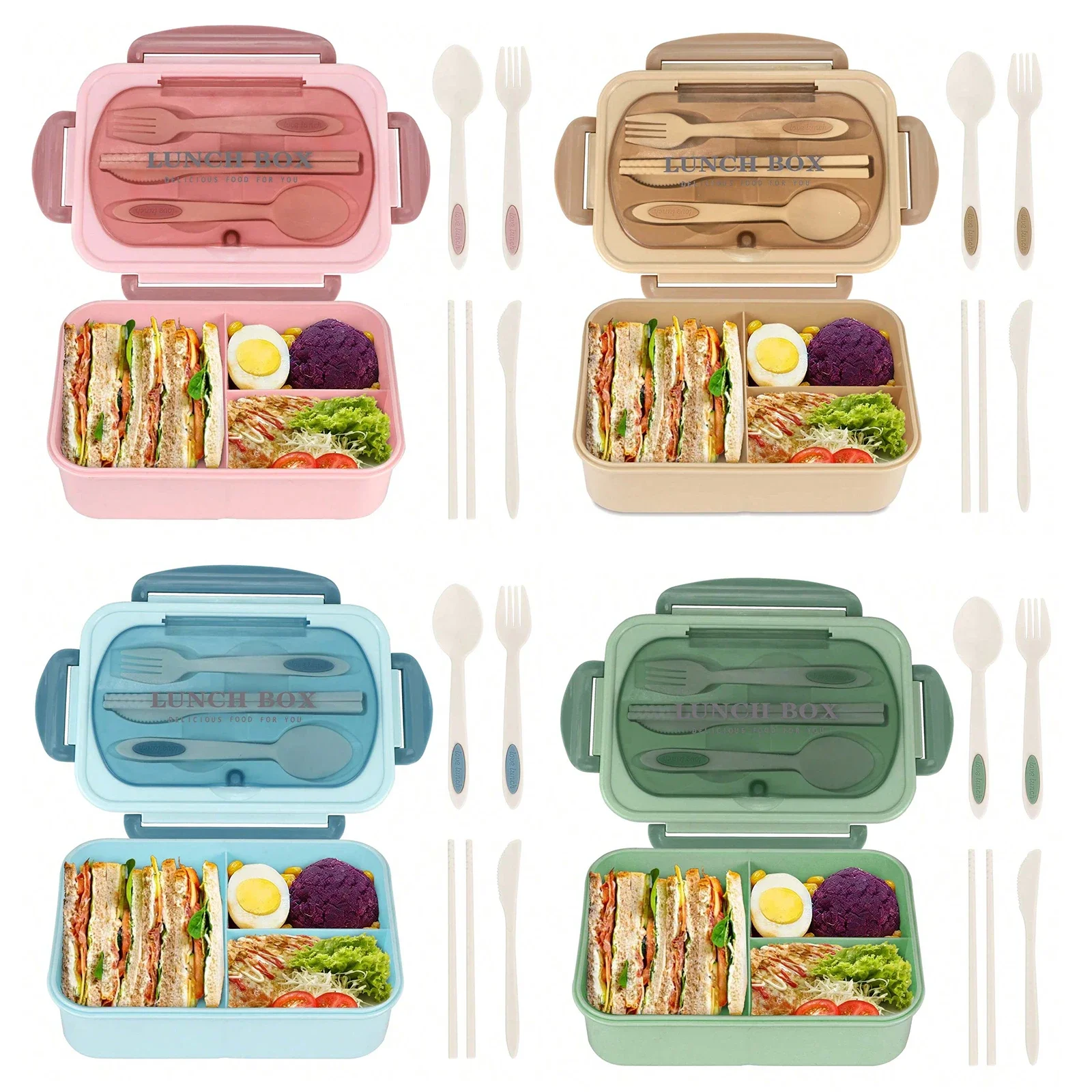 กล่องเบนโตะสำหรับผู้ใหญ่ 3 ช่อ - Food Storage Oven Safe บทวิจารณ์และราคา