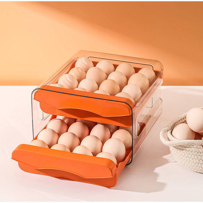 กล่องเก็บไข่สองชั้นพร้อมลิ้นชั - Food Storage Large Plastic Containers บทวิจารณ์และราคา