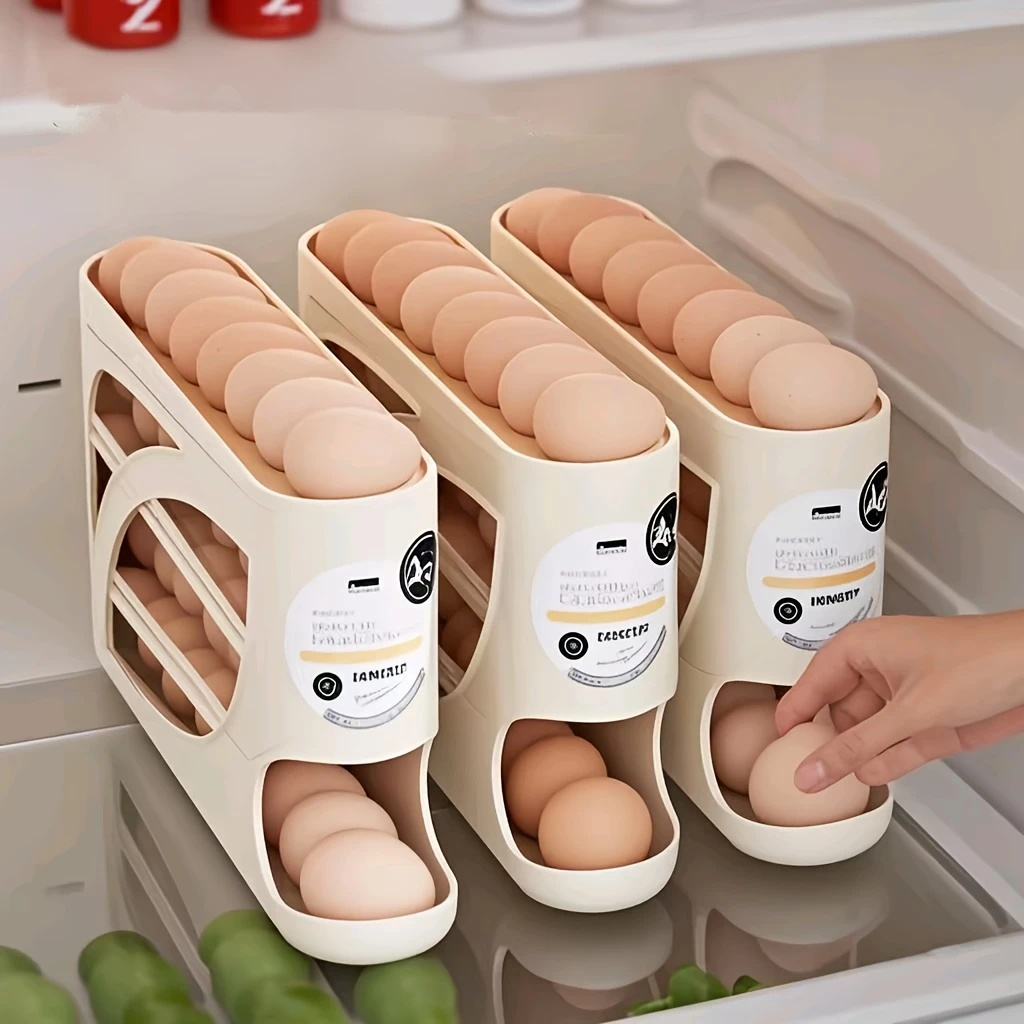 กล่องเก็บไข่แบบมีล้อ 3 ชั้น สำ - Food Storage Large Plastic Containers บทวิจารณ์และราคา