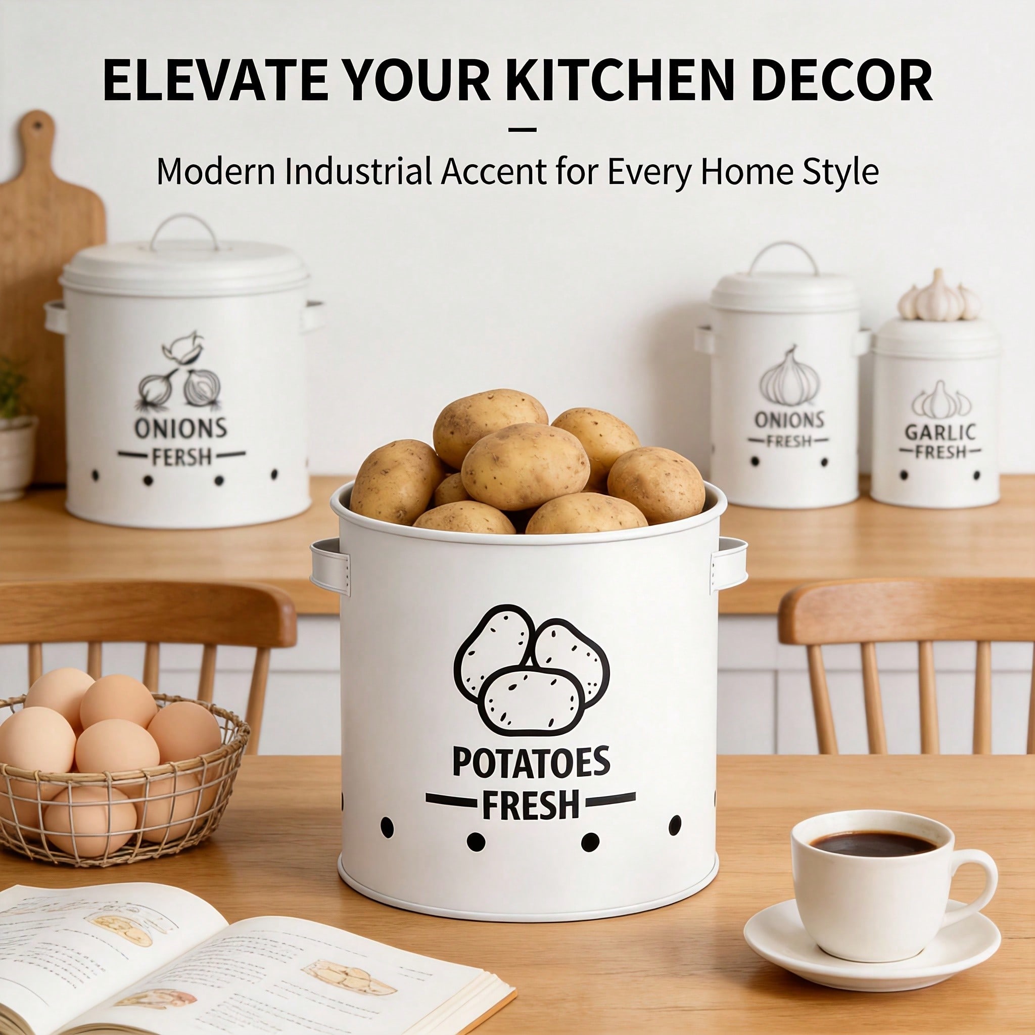 ชุดกล่องเก็บมันฝรั่ง หัวหอม กร - Food Storage Utensils บทวิจารณ์และราคา