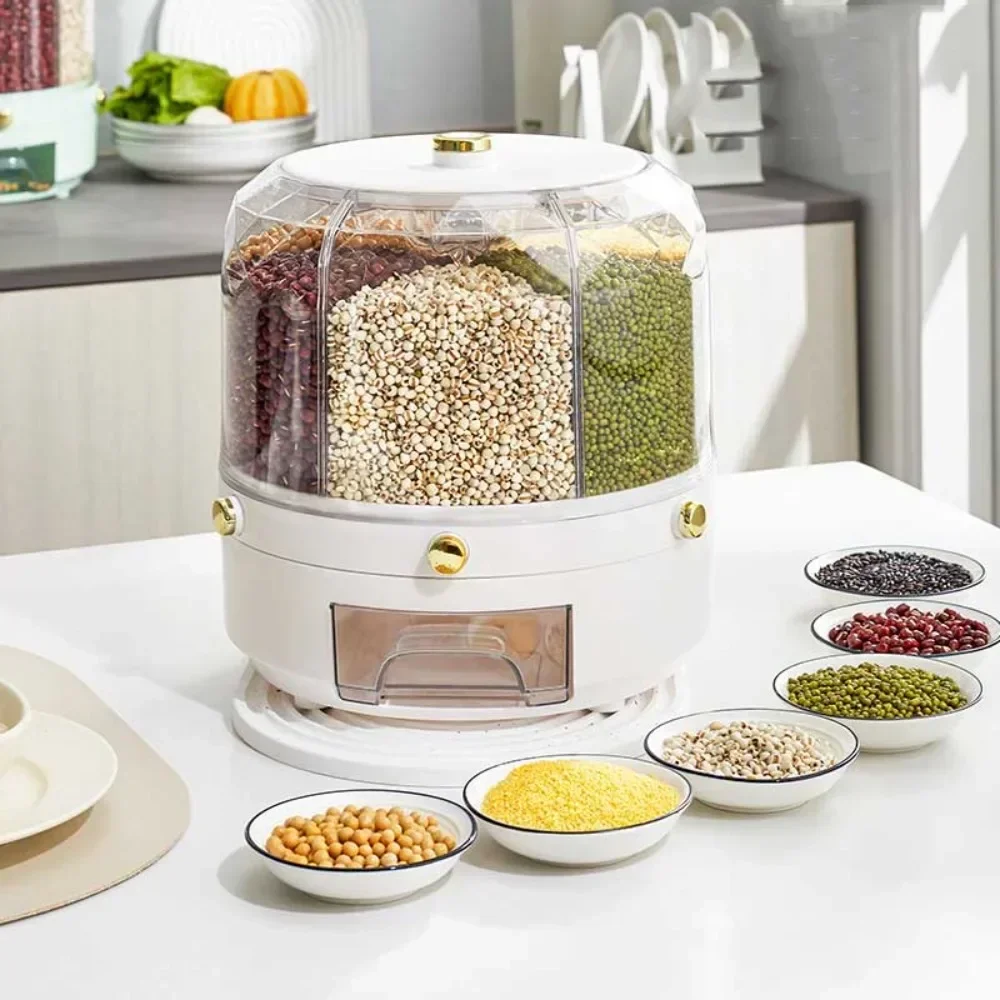 ตู้จ่ายธัญพืชแบบหมุนได้ เกรดอา - Food Storage Large Plastic Containers บทวิจารณ์และราคา