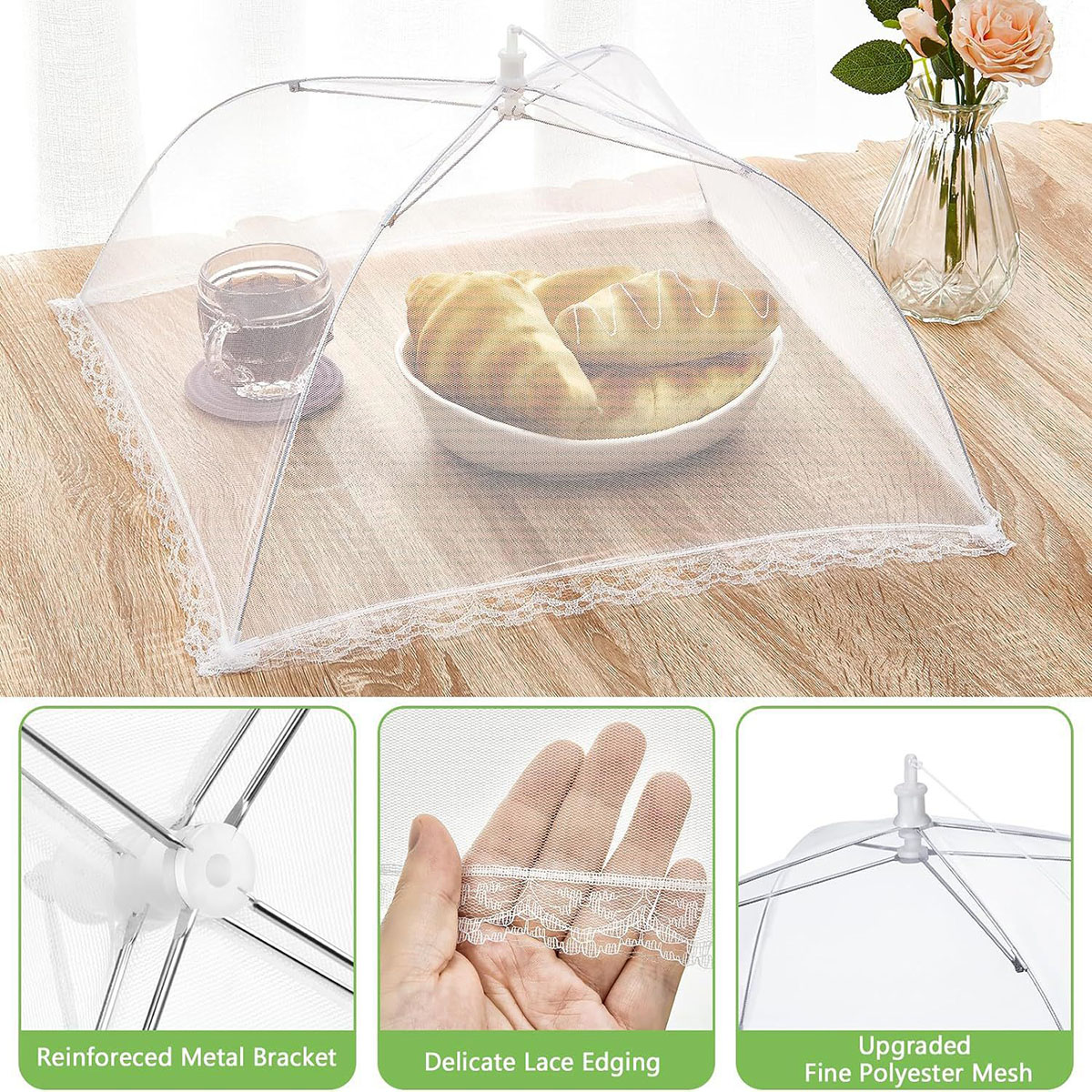 ฝาครอบอาหารตาข่ายพับล้างทําควา - Food Storage Long Term บทวิจารณ์และราคา