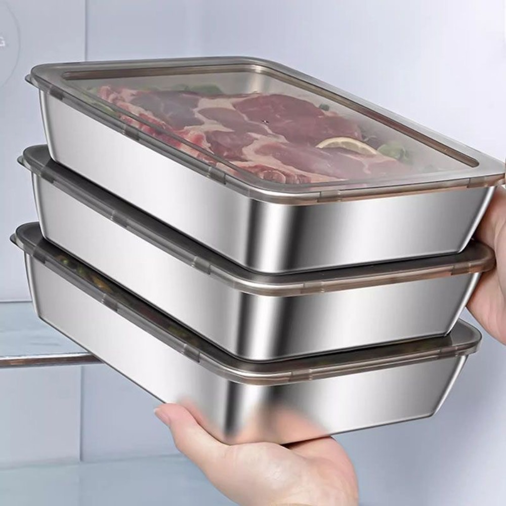 ถาดเสิร์ฟสแตนเลสเกรดอาหารพร้อม - Food Storage Equipment บทวิจารณ์และราคา