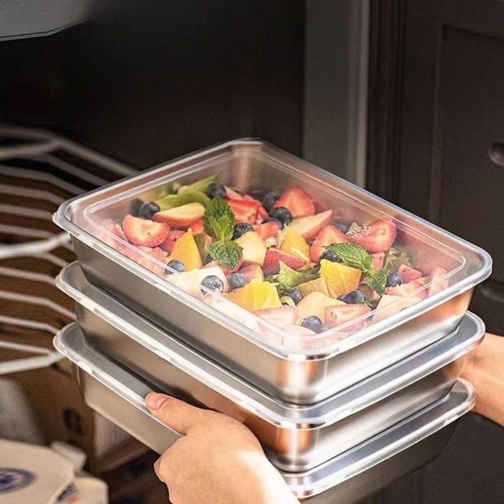 ถาดเสิร์ฟสแตนเลสเกรดอาหารพร้อม - Food Storage Equipment บทวิจารณ์และราคา