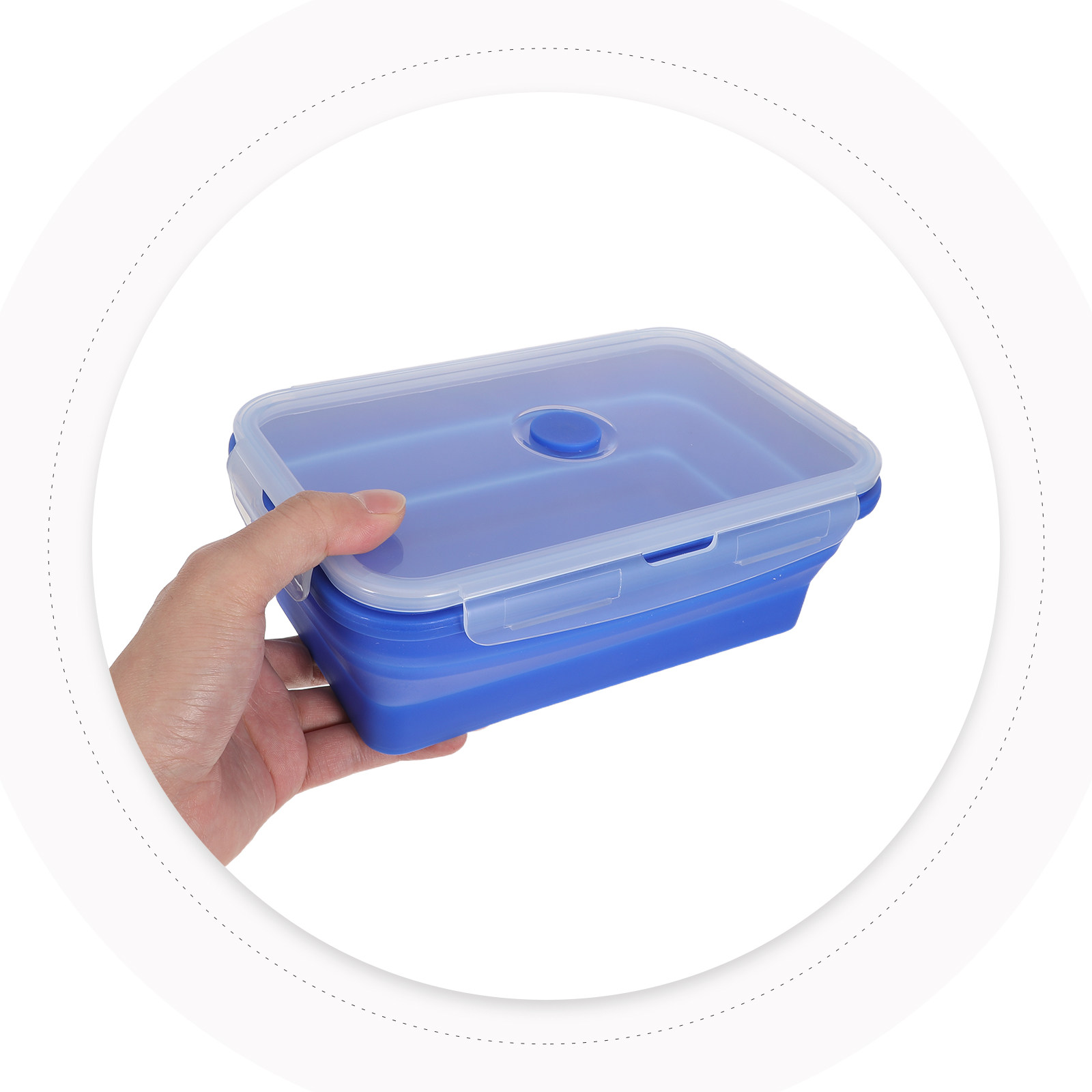 กล่องอาหารซิลิโคนพับได้ 4 ชิ้น - Food Storage Microwave Safe บทวิจารณ์และราคา