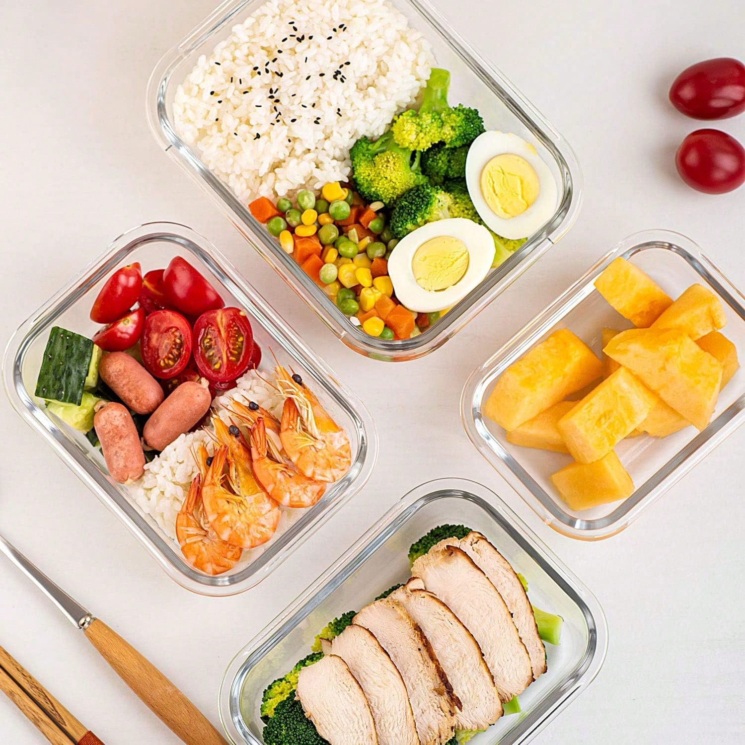 ชุดกล่องแก้วสำหรับเตรียมอาหาร  - Food Storage Cupboard บทวิจารณ์และราคา
