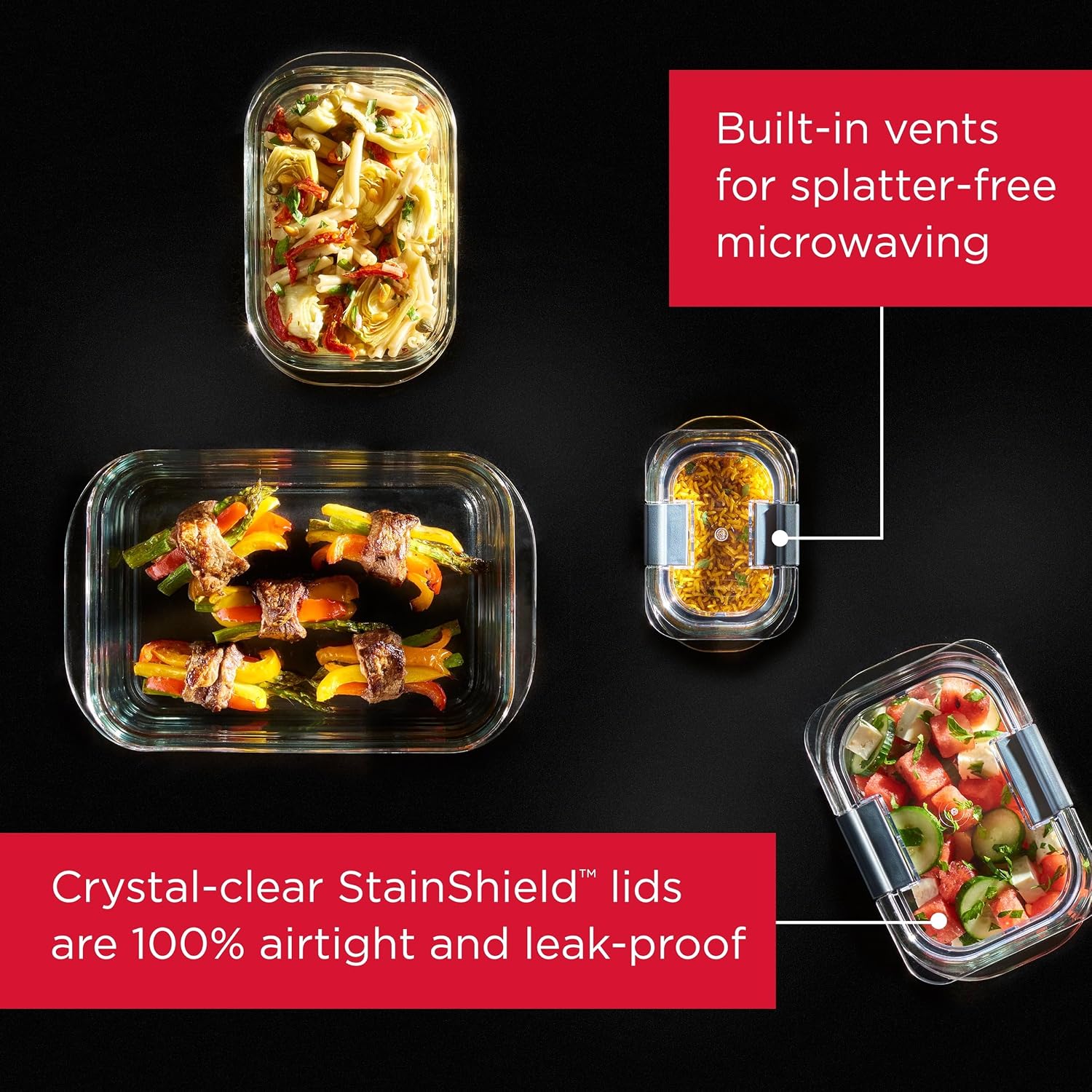 กล่องเก็บอาหารแก้วบริลเลียนซ์  - Food Storage Set Glass บทวิจารณ์และราคา