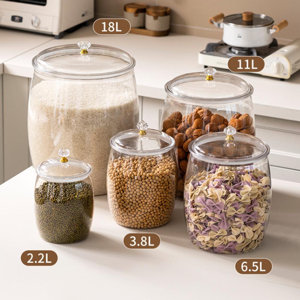 โหลพลาสติกใสขนาดใหญ่พร้อมฝาปิด - Food Storage Large Plastic Containers บทวิจารณ์และราคา