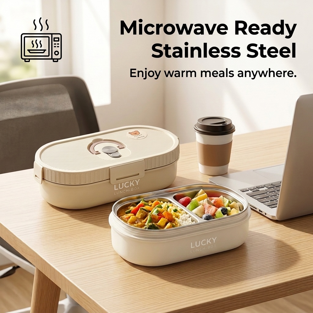 กล่องอาหารกลางวันสแตนเลสทนความ - Food Storage Microwave Safe บทวิจารณ์และราคา