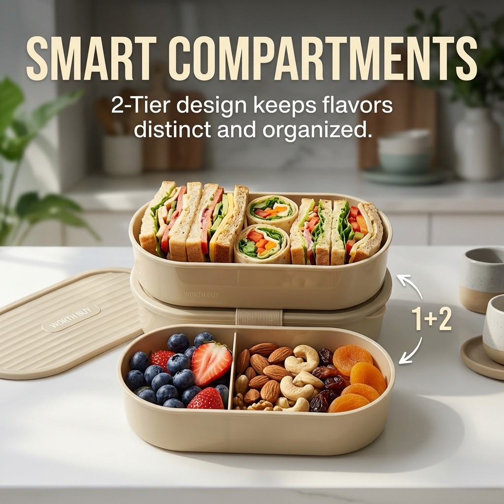 ชุดกล่องอาหารกลางวันพลาสติกแบบ - Food Storage Microwave Safe บทวิจารณ์และราคา