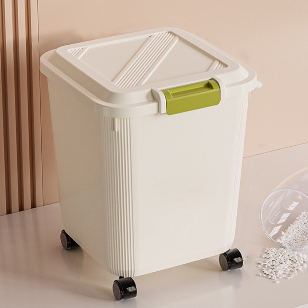 กล่องเก็บข้าวสารกันแมลงพร้อมล้ - Food Storage Large Plastic Containers บทวิจารณ์และราคา