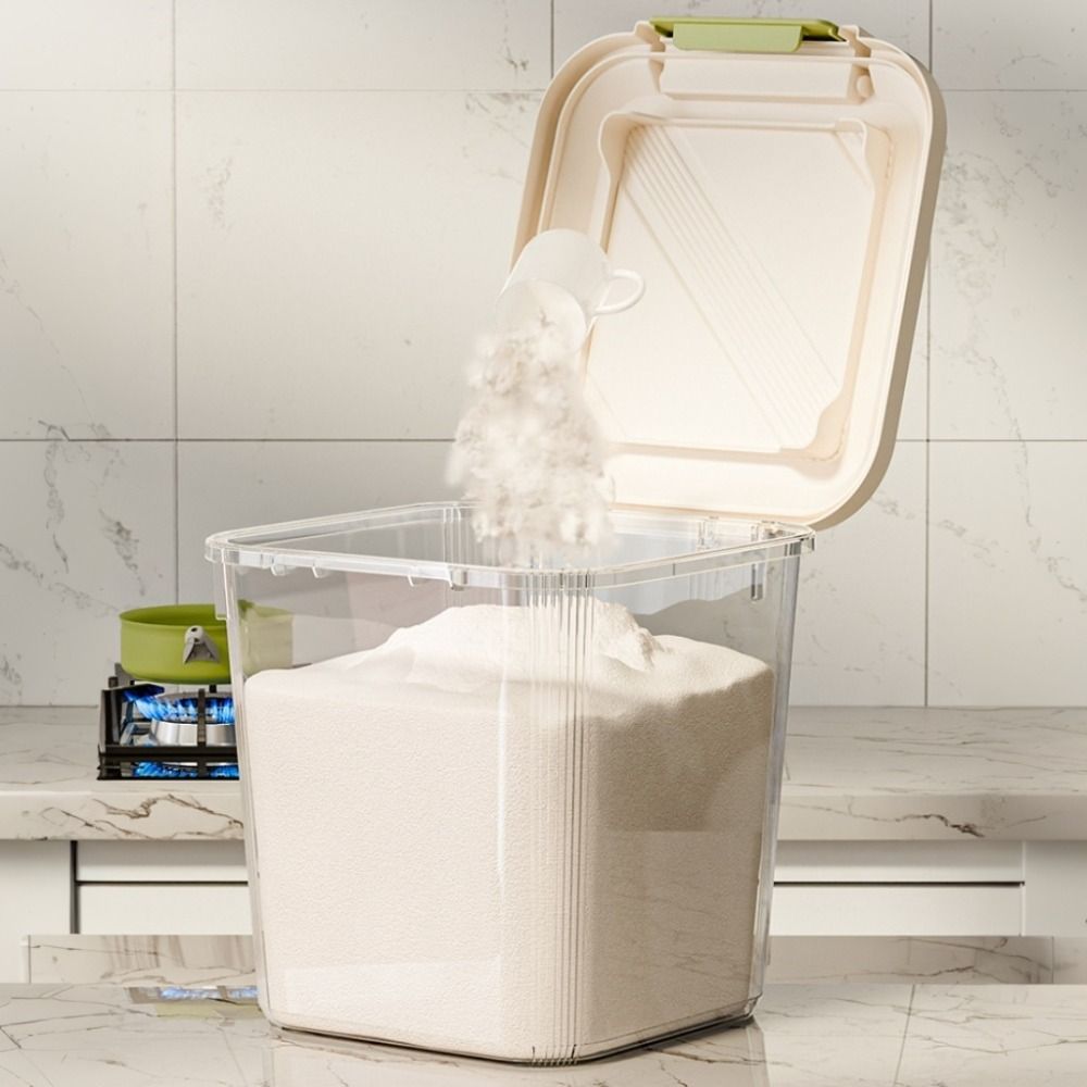 กล่องเก็บข้าวสารกันแมลงพร้อมล้ - Food Storage Large Plastic Containers บทวิจารณ์และราคา