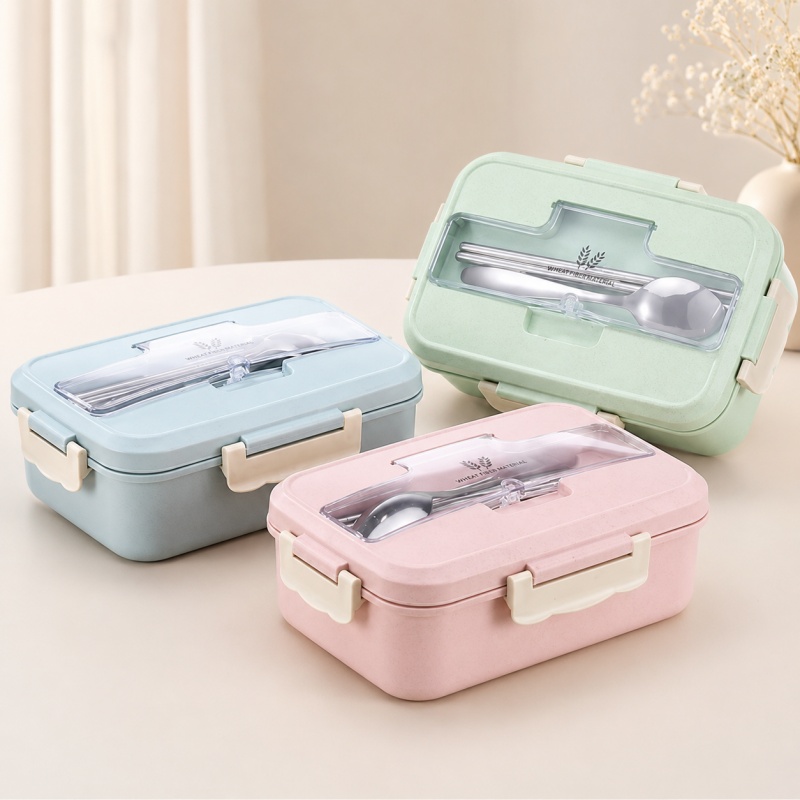 กล่องอาหารกลางวันทำจากฟางข้าวส - Food Storage Oven Safe บทวิจารณ์และราคา